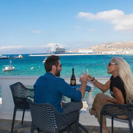 Mykonos Old Harbor Front With Balcony Tatil Evi